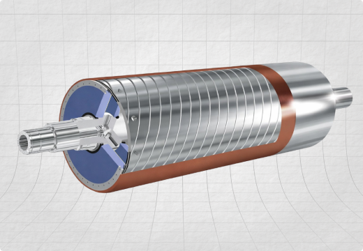 Roller Radiator Assembly Solventless Double Jacketed Spiral Heating & Cooling Roller